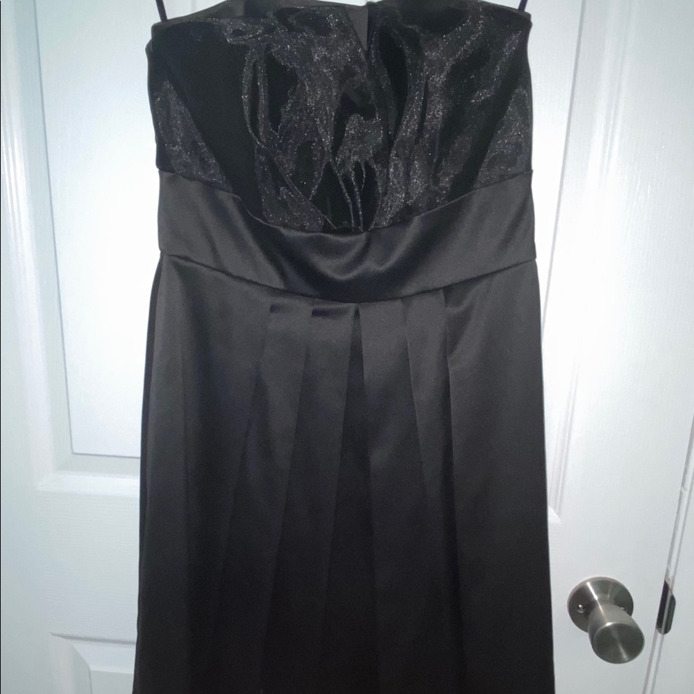 Strapless black dress